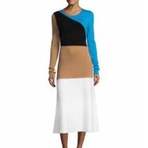 DIANE VON FURSTENBERG Colorblock Sweater Dress